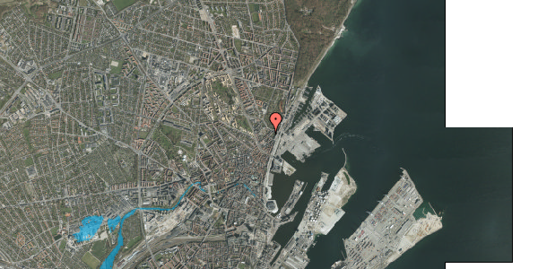Oversvømmelsesrisiko fra vandløb på Knudrisgade 37, 8000 Aarhus C