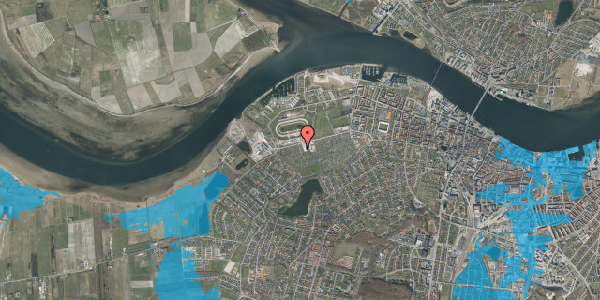 Oversvømmelsesrisiko fra vandløb på Vesterkæret 33, 9000 Aalborg