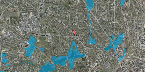 Oversvømmelsesrisiko fra vandløb på Søborghus Alle 23, 2860 Søborg