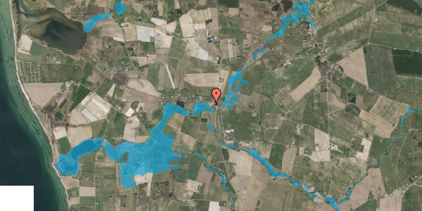 Oversvømmelsesrisiko fra vandløb på Sandager Kirkevej 9, 5610 Assens