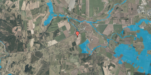 Oversvømmelsesrisiko fra vandløb på Hellerupvej 30, 8800 Viborg
