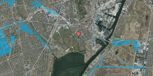 Oversvømmelsesrisiko fra vandløb på Hf. Kalvebod 25, 2450 København SV