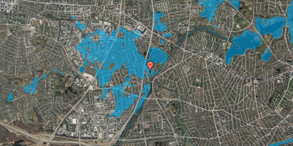 Oversvømmelsesrisiko fra vandløb på Brunevang 64A, 2. 4, 2610 Rødovre