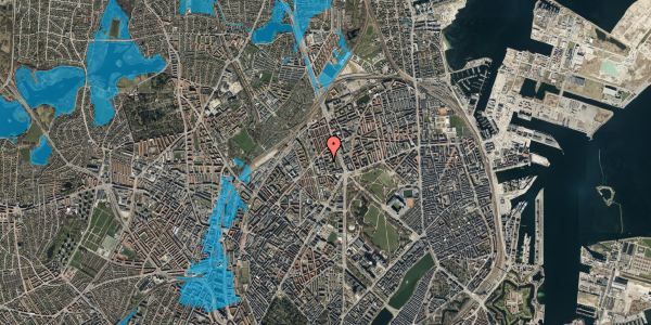 Oversvømmelsesrisiko fra vandløb på Bryggergade 1, 2. 204, 2100 København Ø