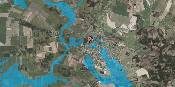 Oversvømmelsesrisiko fra vandløb på Moselunden 14, 8963 Auning