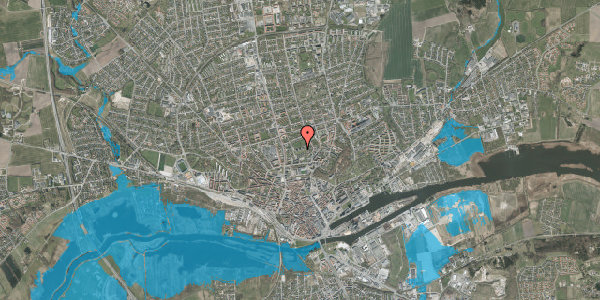 Oversvømmelsesrisiko fra vandløb på Spindervej 6, 1. 6, 8900 Randers C