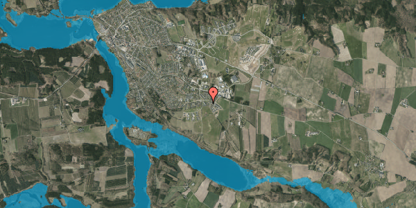 Oversvømmelsesrisiko fra vandløb på Vessøvej 38, 8680 Ry
