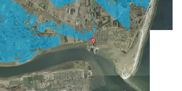 Oversvømmelsesrisiko fra vandløb på Havnegade 11, 1. , 9370 Hals