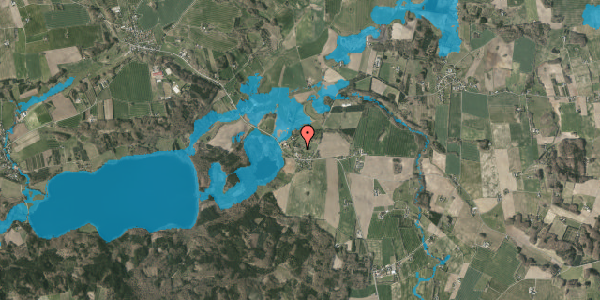 Oversvømmelsesrisiko fra vandløb på Låsbyvej 80B, 8660 Skanderborg