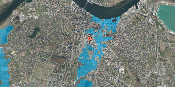 Oversvømmelsesrisiko fra vandløb på Hjulmagervej 55, 9000 Aalborg