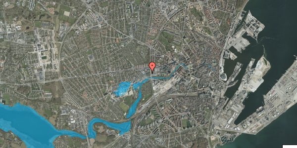 Oversvømmelsesrisiko fra vandløb på Finderupvej 7, 1. 3, 8000 Aarhus C