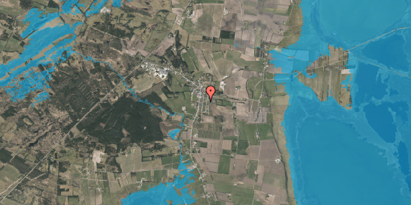 Oversvømmelsesrisiko fra vandløb på Æblevej 18, 7741 Frøstrup