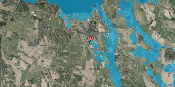 Oversvømmelsesrisiko fra vandløb på Præstegårdsbakken 5, 8660 Skanderborg