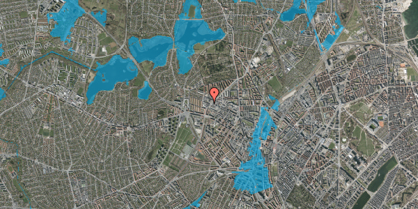 Oversvømmelsesrisiko fra vandløb på Tomsgårdsvej 19, 2. , 2400 København NV