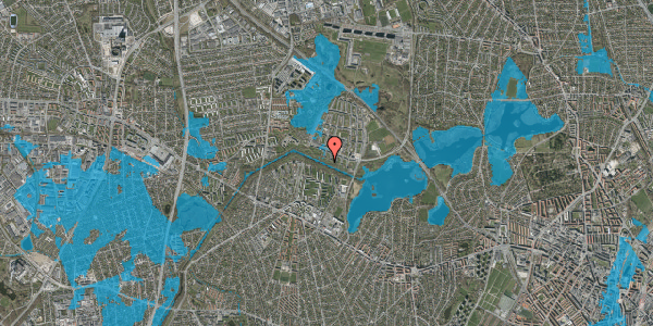 Oversvømmelsesrisiko fra vandløb på Hf. Husumhave 214, 2700 Brønshøj