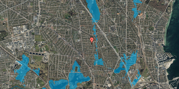 Oversvømmelsesrisiko fra vandløb på Hjemmevej 32, 2870 Dyssegård