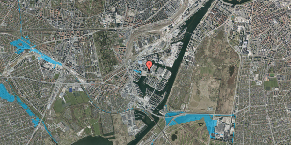 Oversvømmelsesrisiko fra vandløb på Teglholmsgade 12E, 5. mf, 2450 København SV