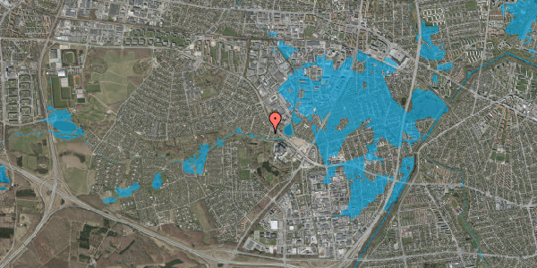 Oversvømmelsesrisiko fra vandløb på Øster Hanevad 62, 2740 Skovlunde