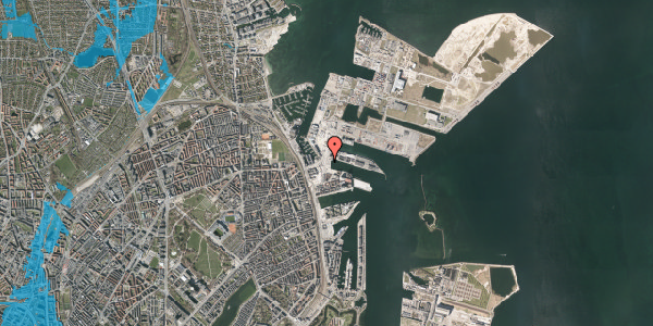 Oversvømmelsesrisiko fra vandløb på Southamptongade 22, 2. th, 2150 Nordhavn