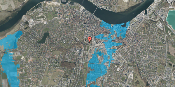 Oversvømmelsesrisiko fra vandløb på Gammel Kærvej 14, 9000 Aalborg