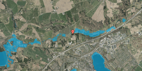 Oversvømmelsesrisiko fra vandløb på Låsbyvej 33B, 8660 Skanderborg