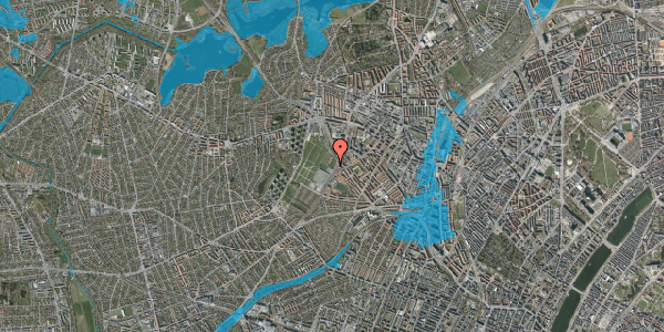 Oversvømmelsesrisiko fra vandløb på Hulgårdsvej 95B, 2400 København NV