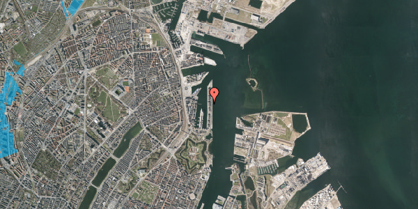 Oversvømmelsesrisiko fra vandløb på Langelinie Allé 35, 3. , 2100 København Ø