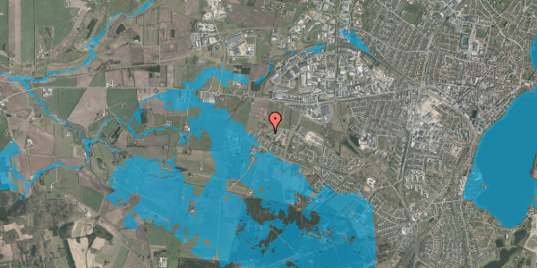 Oversvømmelsesrisiko fra vandløb på Svalelunden 29, 8800 Viborg