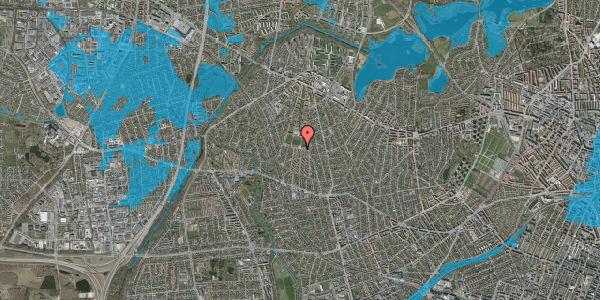 Oversvømmelsesrisiko fra vandløb på Nordrupvej 37, kl. , 2700 Brønshøj