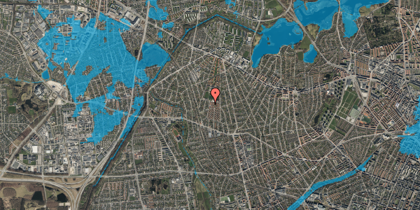 Oversvømmelsesrisiko fra vandløb på Vallekildevej 92, kl. , 2700 Brønshøj