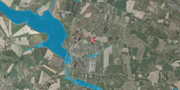 Oversvømmelsesrisiko fra vandløb på Hasselvangen 34, 8355 Solbjerg