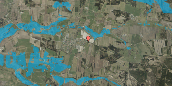 Oversvømmelsesrisiko fra vandløb på Lathyrusvej 6, 6980 Tim