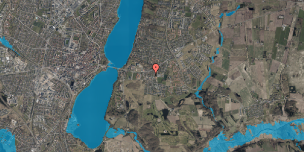 Oversvømmelsesrisiko fra vandløb på Tværvej 10A, 8800 Viborg