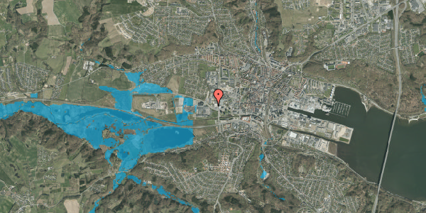 Oversvømmelsesrisiko fra vandløb på Vestre Engvej 54, 7100 Vejle