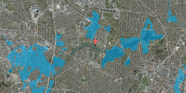 Oversvømmelsesrisiko fra vandløb på Hf. Husumhave 202, 2700 Brønshøj