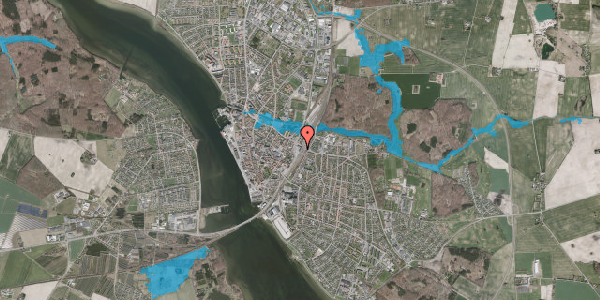 Oversvømmelsesrisiko fra vandløb på Banegårdspladsen 2, 4800 Nykøbing F