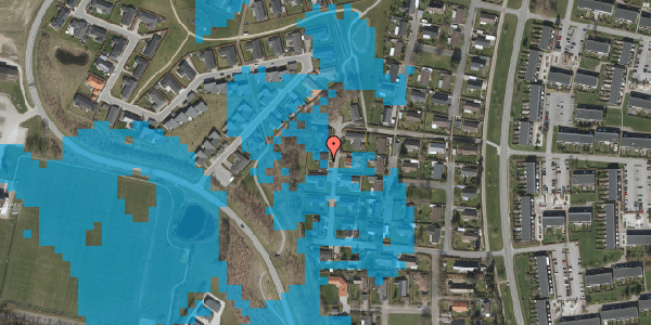 Oversvømmelsesrisiko fra vandløb på Havebovej 17, 3450 Allerød