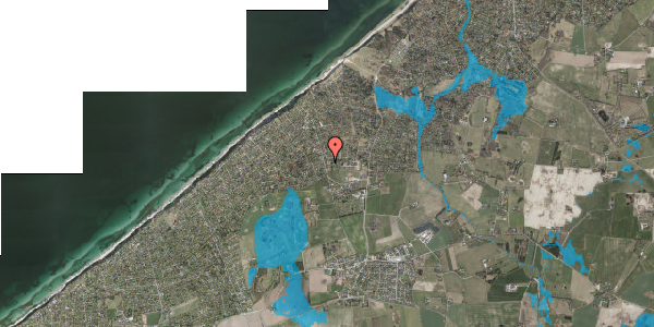Oversvømmelsesrisiko fra vandløb på Orionvej 6, 3210 Vejby
