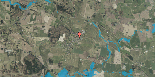 Oversvømmelsesrisiko fra vandløb på Refshaven 25, 7321 Gadbjerg