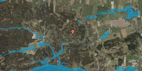 Oversvømmelsesrisiko fra vandløb på Skovbovej 8, 8400 Ebeltoft