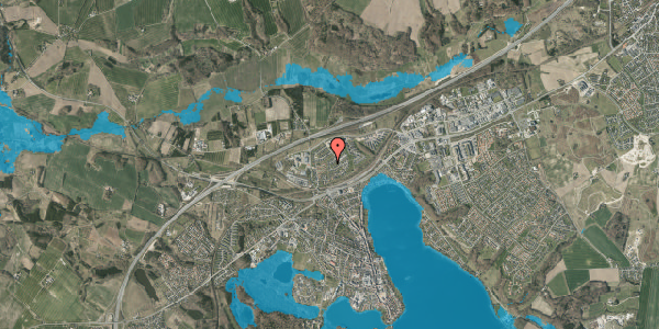 Oversvømmelsesrisiko fra vandløb på Elisabeths Vænge 12, 8660 Skanderborg