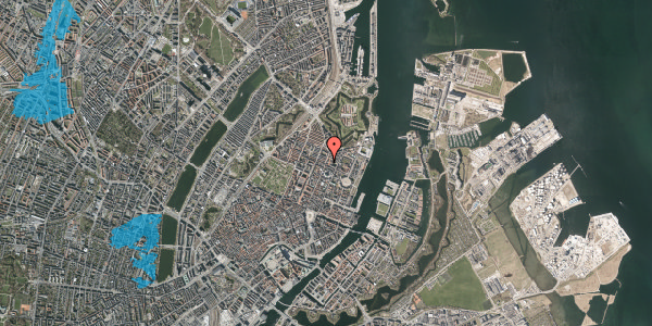Oversvømmelsesrisiko fra vandløb på Store Kongensgade 100, 4. 2, 1264 København K
