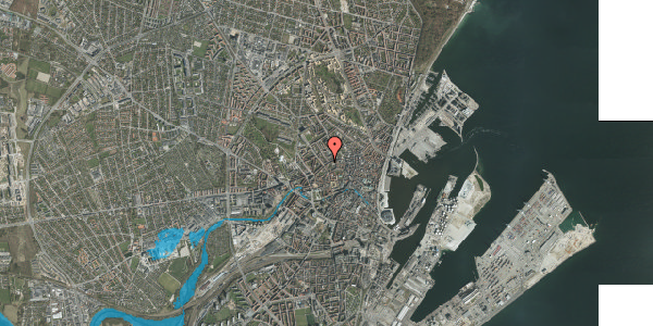 Oversvømmelsesrisiko fra vandløb på Nørre Allé 78B, st. tv, 8000 Aarhus C