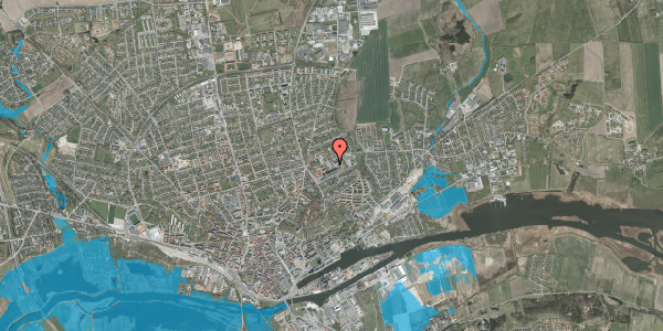 Oversvømmelsesrisiko fra vandløb på Dronningborg Boulevard 16B, 8930 Randers NØ