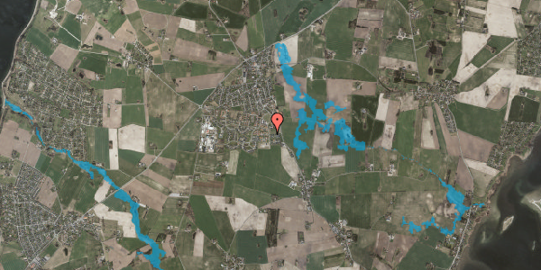 Oversvømmelsesrisiko fra vandløb på Muldager 1, 4070 Kirke Hyllinge