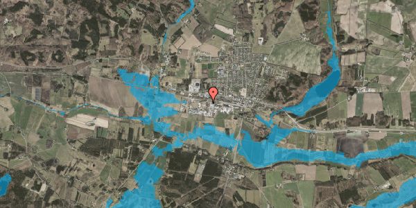 Oversvømmelsesrisiko fra vandløb på Industrivej 22, 8550 Ryomgård