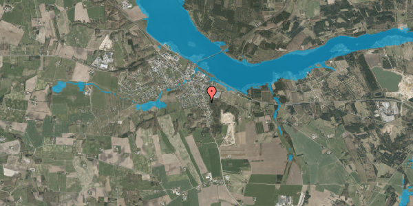 Oversvømmelsesrisiko fra vandløb på Rugvænget 11, 8643 Ans By
