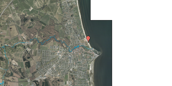 Oversvømmelsesrisiko fra vandløb på Strandvej 130, 9300 Sæby