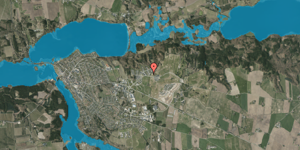 Oversvømmelsesrisiko fra vandløb på Kildebjerg Skovvej 38, 8680 Ry
