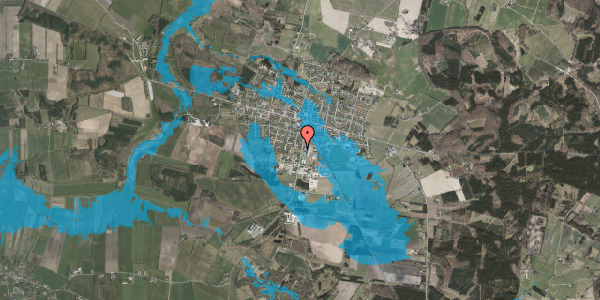 Oversvømmelsesrisiko fra vandløb på Akacievej 9, 8963 Auning